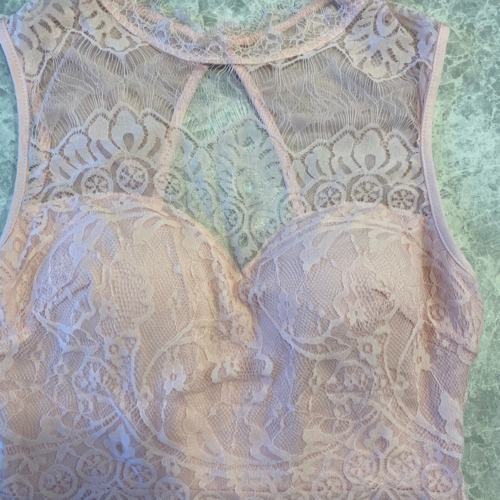 high neck lacey bodysuit